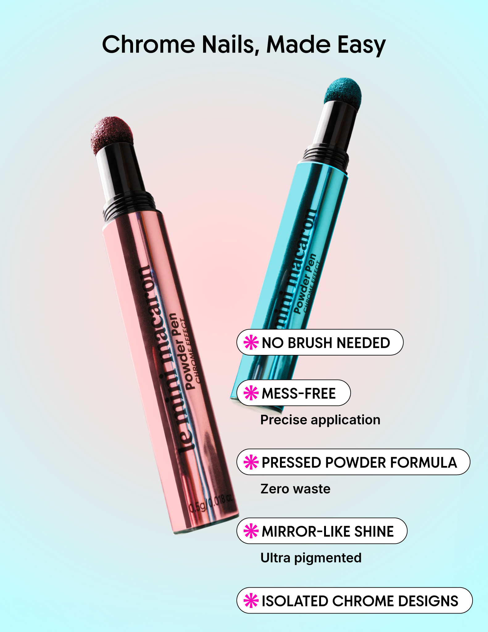 Chrómový prášok v pere - Mirror mirror