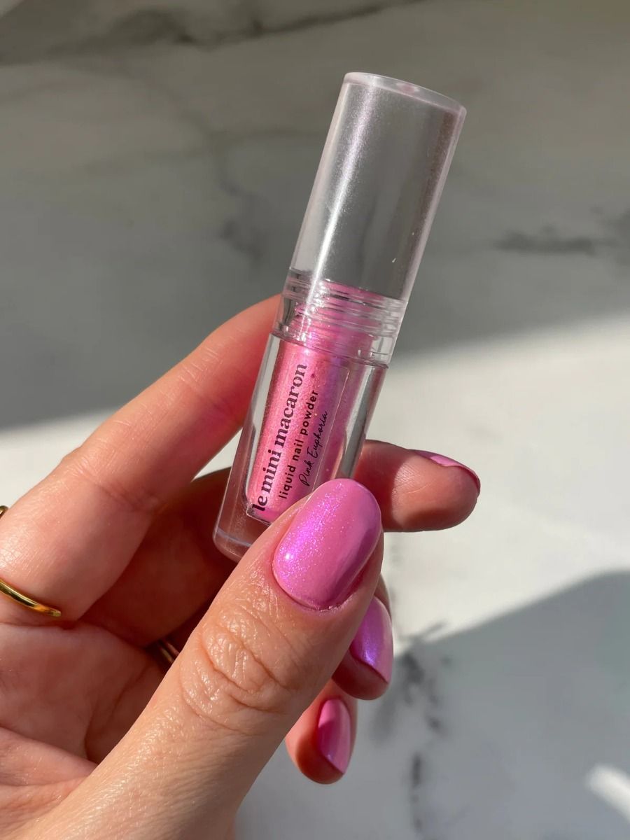 Tekutý prášok na nechty Pink euphoria