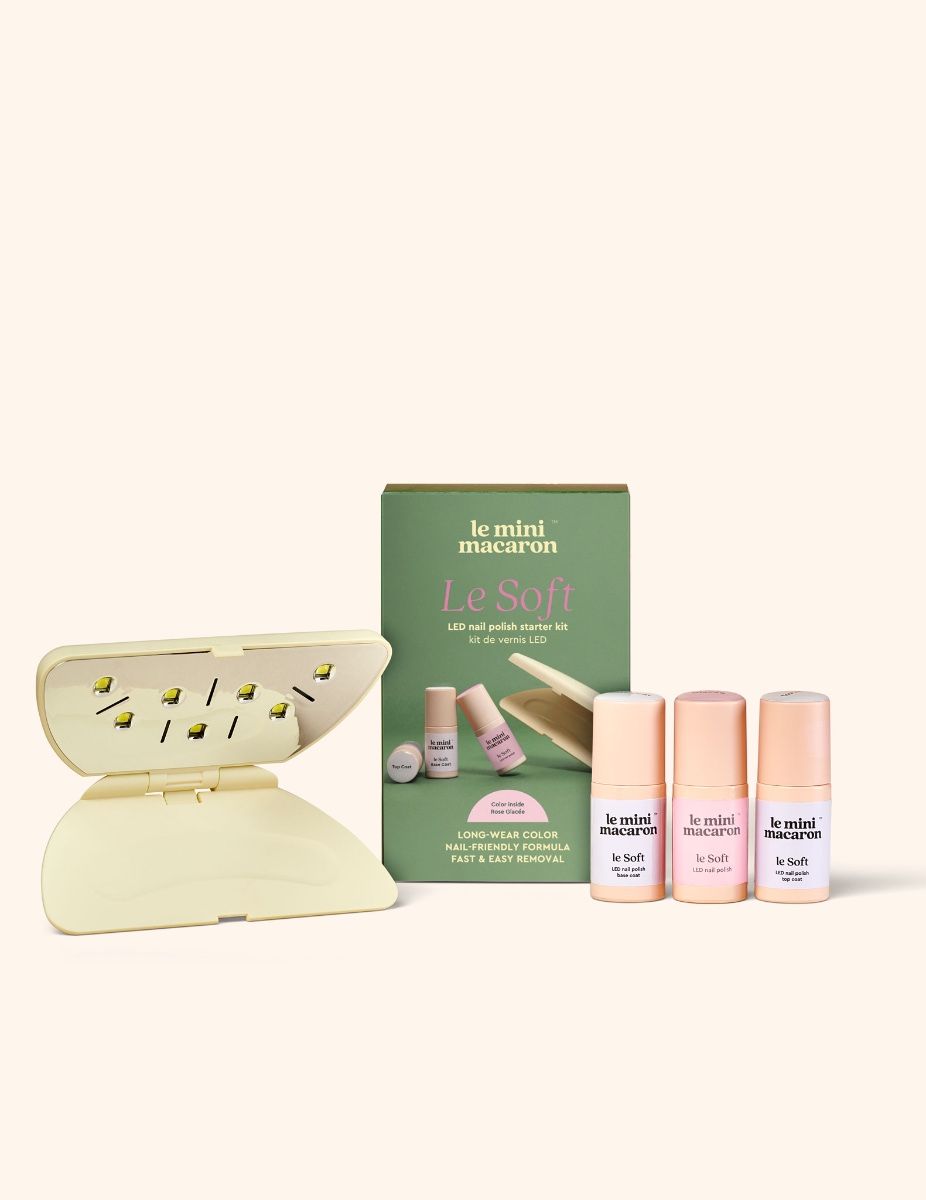 Sada na bio gélovú manikúru Le Soft starter Rose Glacée 